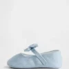 Scarpe Mary Jane in denim con fiocco per neonati