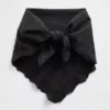 Sciarpa bandana in cotone al 100% con ricami a occhielli