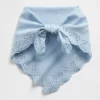 Sciarpa bandana in cotone al 100% con ricami a occhielli