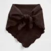 Sciarpa bandana in cotone al 100% con ricami a occhielli