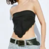 Sciarpa bandana in cotone al 100% con ricami a occhielli