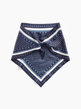 Sciarpa bandana triangolare oversize in 100% seta