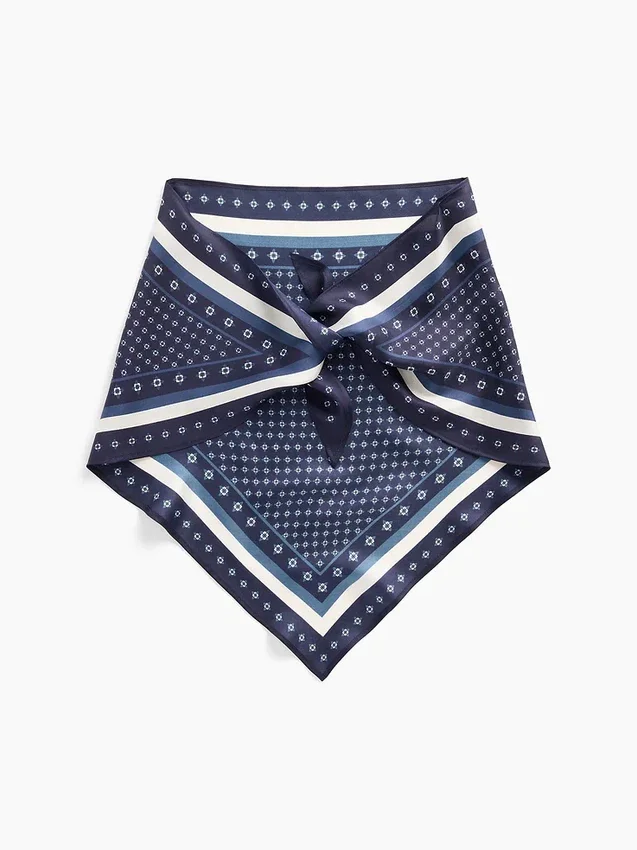 Sciarpa bandana triangolare oversize in 100% seta