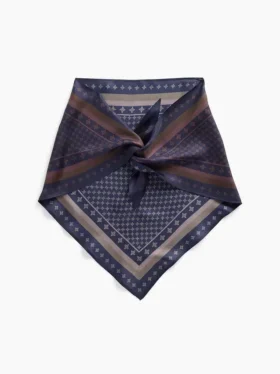 Sciarpa bandana triangolare oversize in 100% seta