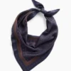 Sciarpa bandana triangolare oversize in 100% seta