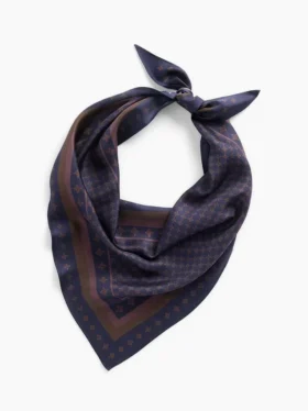 Sciarpa bandana triangolare oversize in 100% seta