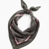 Sciarpa bandana triangolare oversize in 100% seta