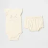 Set con body e pantaloncini per neonati con orsetto Supima®