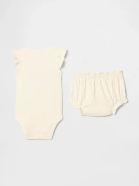 Set con body e pantaloncini per neonati con orsetto Supima®