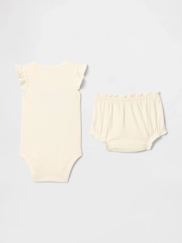 Set con body e pantaloncini per neonati con orsetto Supima®