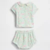 Set con body Peter Pan a costine sottili per neonati