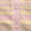 Set con gilet a righe all’uncinetto per neonati