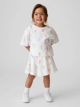 Set con gonnellina-pantaloncino per neonato & bebè