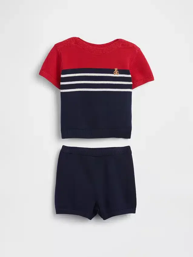 Set con maglione a blocchi di colore per neonati