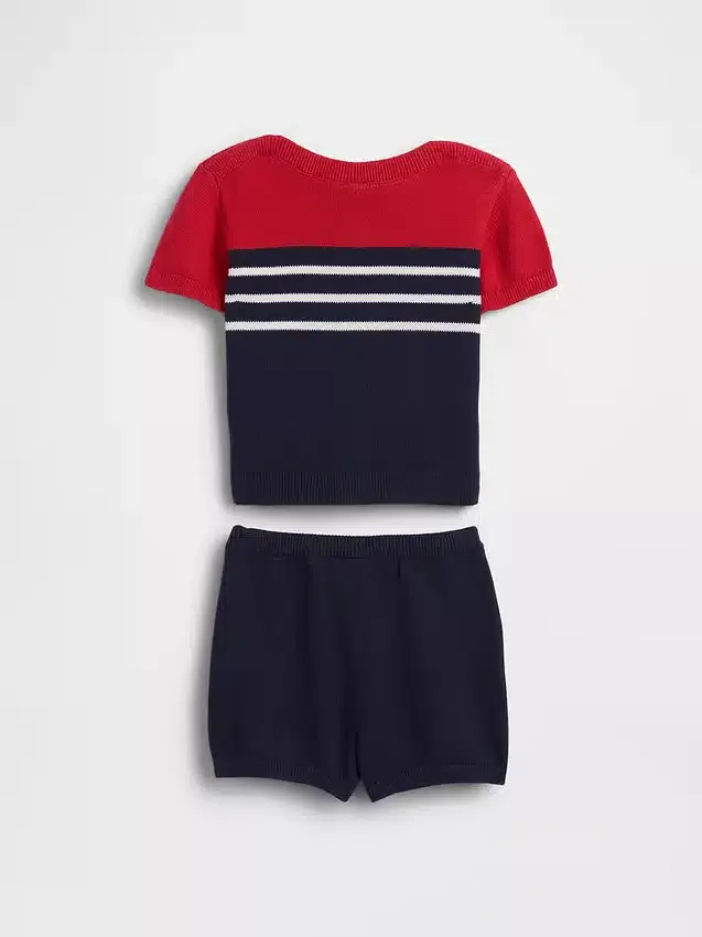 Set con maglione a blocchi di colore per neonati