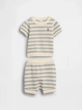 Set con maglione a righe per neonati