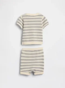 Set con maglione a righe per neonati