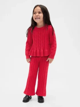 Set con maglione a trecce per neonato & bebè