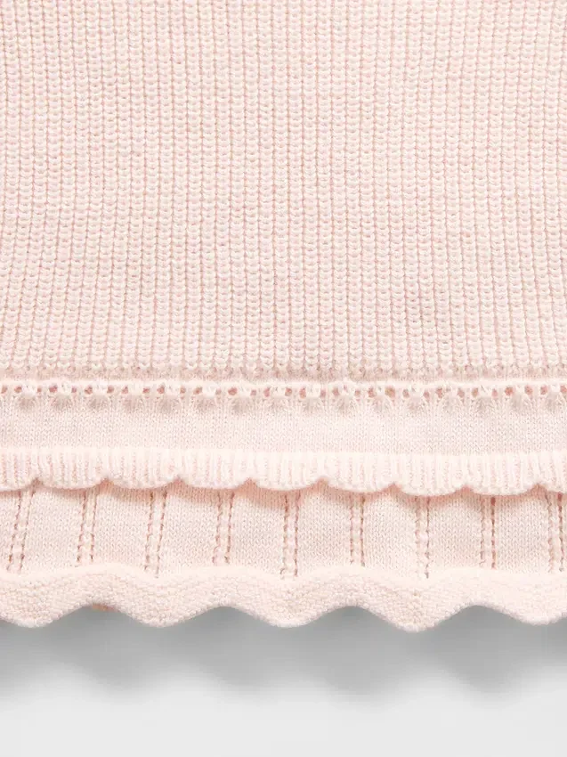 Set con maglione smerlato per neonati