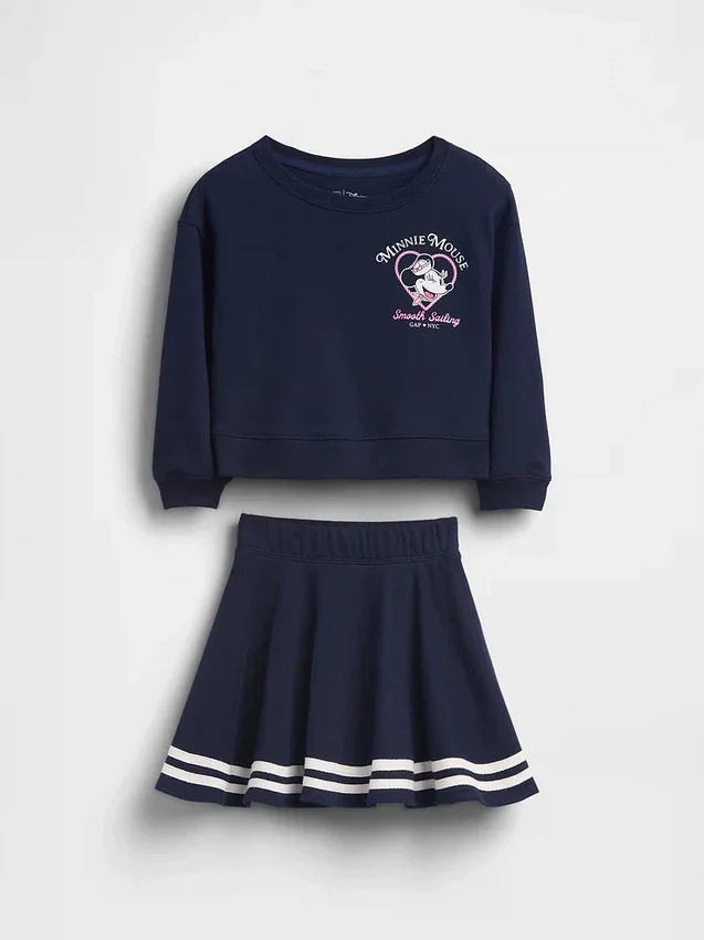 Set coordinato GAP × Disney per Neonato & Bebè con gonnellina in felpa Vintagesoft