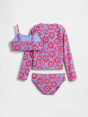 Set da bagno a tre pezzi con rash guard per bambini