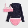Set da bagno a tre pezzi con rash guard per bambini