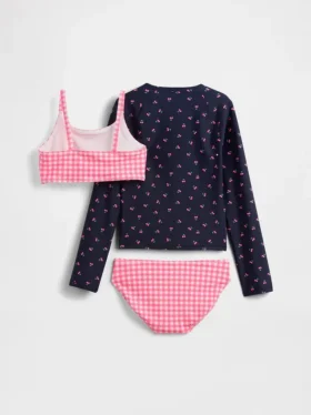 Set da bagno a tre pezzi con rash guard per bambini