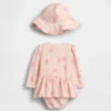 Set da bagno con rash guard a fragole per neonati