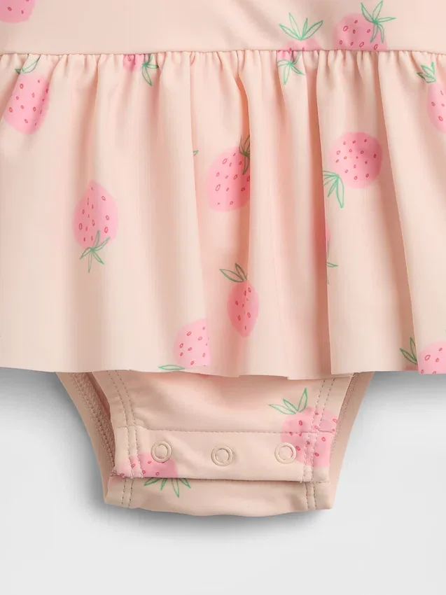 Set da bagno con rash guard a fragole per neonati