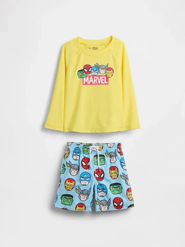 Set da bagno con rash guard Marvel per neonato & bebè