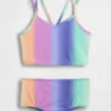 Set da bagno per bambini composto da top tankini e pantaloncini da bagno