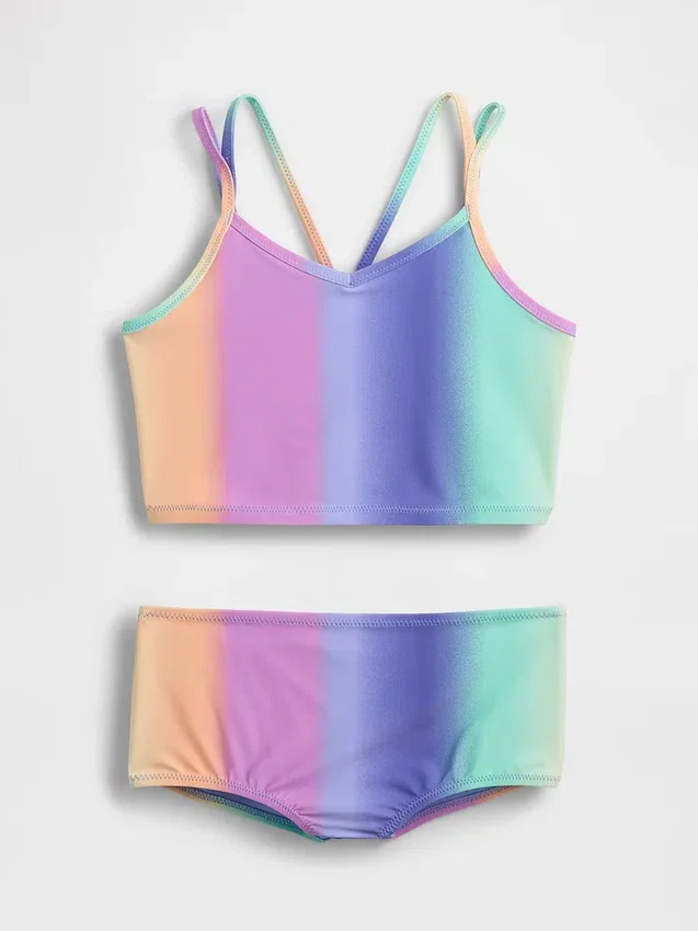 Set da bagno per bambini composto da top tankini e pantaloncini da bagno