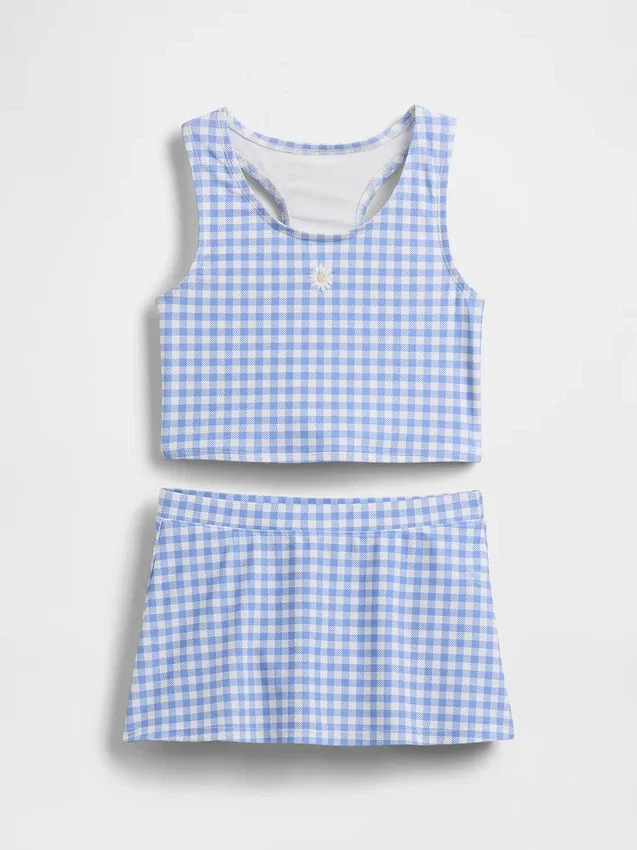 Set da bagno per bambini con tankini e gonnellina