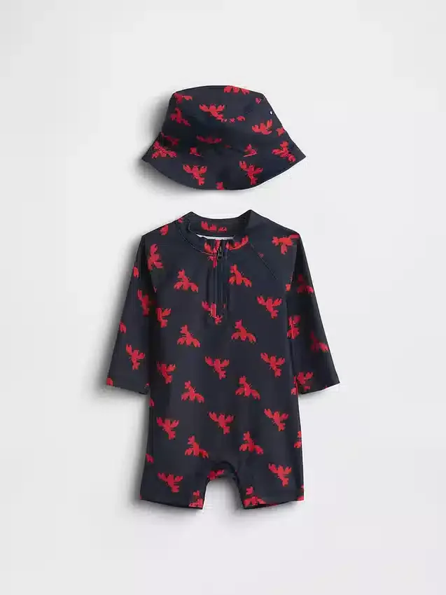 Set da bagno per neonati con rash guard