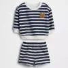 Set da neonato Vintagesoft a righe con orsetti