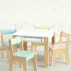 Set da tavolo e 4 sedie per bambini piccoli