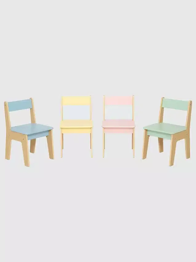 Set da tavolo e 4 sedie per bambini piccoli