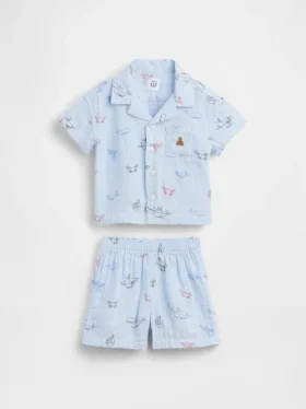 Set di abbigliamento Cabana in garza di cotone per neonati