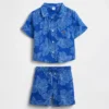 Set di abbigliamento floreale in garza di cotone per neonato & bebè