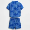Set di abbigliamento floreale in garza di cotone per neonato & bebè