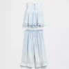 Set di abbigliamento in denim con occhielli per neonato & bebè