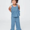 Set di abbigliamento in denim con volant per neonato & bebè