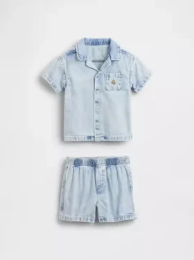 Set di abbigliamento in denim per neonati