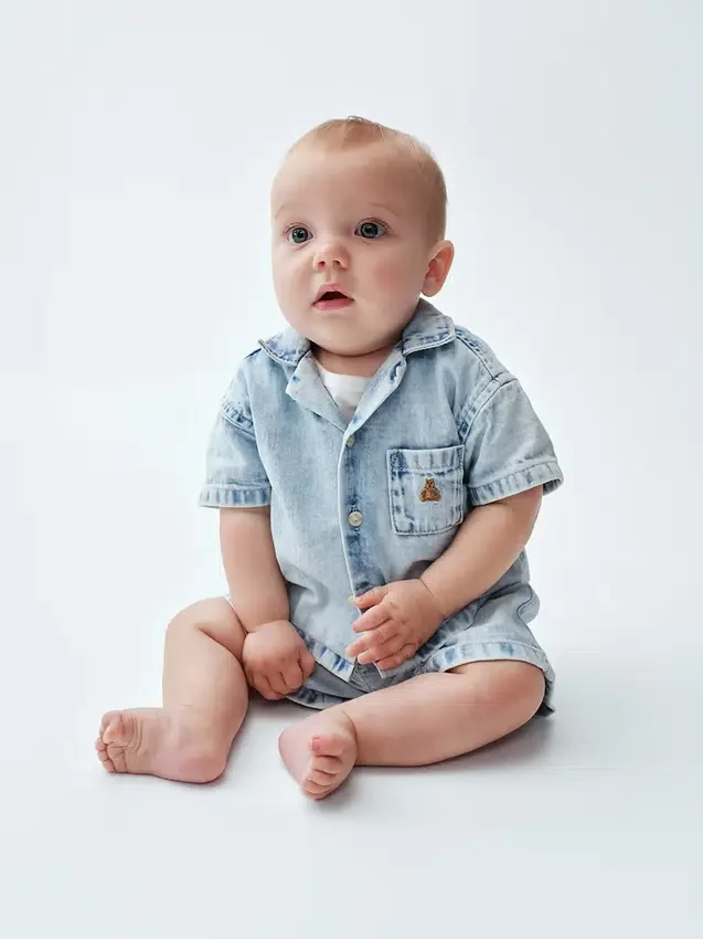 Set di abbigliamento in denim per neonati