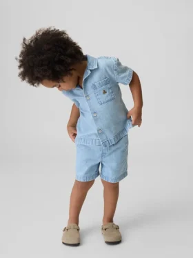 Set di abbigliamento in denim per neonato & bebè