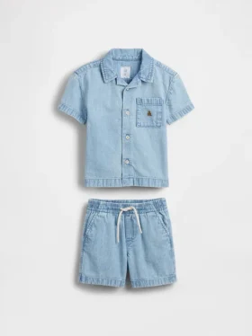 Set di abbigliamento in denim per neonato & bebè