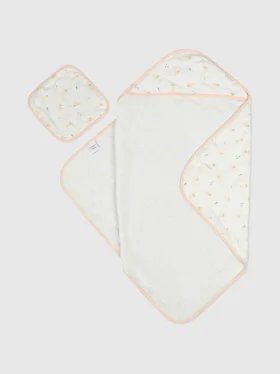 Set di asciugamani con cappuccio Bamboo Little Bunny