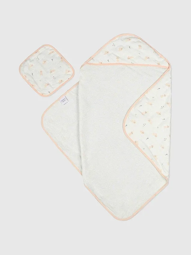Set di asciugamani con cappuccio Bamboo Little Bunny