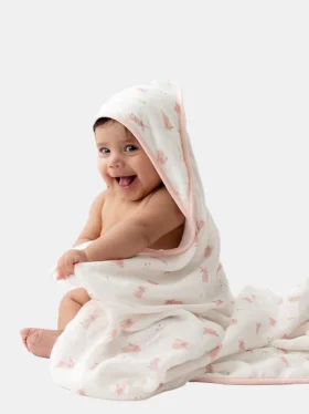 Set di asciugamani con cappuccio Bamboo Little Bunny