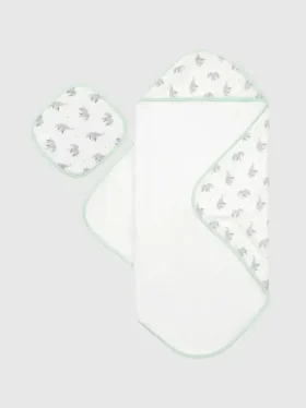 Set di asciugamani con cappuccio “Piccolo elefantino” in bambù